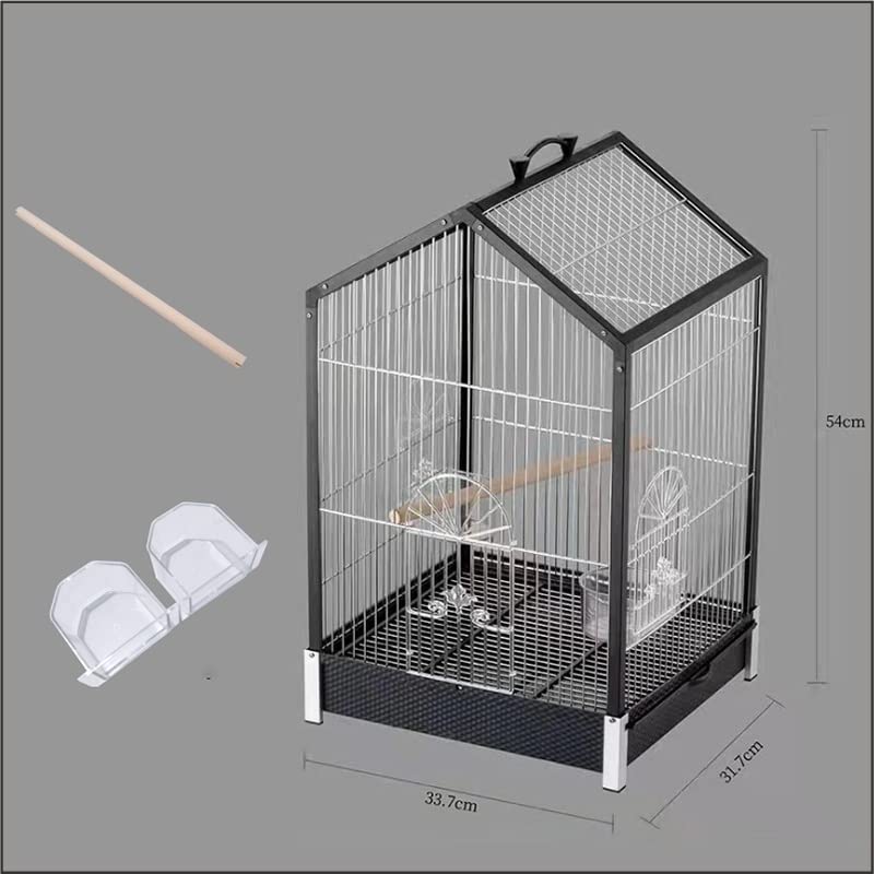Large Holder Bird Cage Metal Stainless Steel Parrot Bird Cage Luxury Birdhouse Bird Cage for Outdoor Cage (Style 1)
