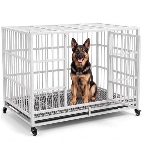 48” Heavy Duty Dog Crate (White)