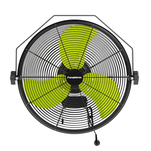 18 Inch High Velocity Wall Mounted Fan (Green / 18 inches)