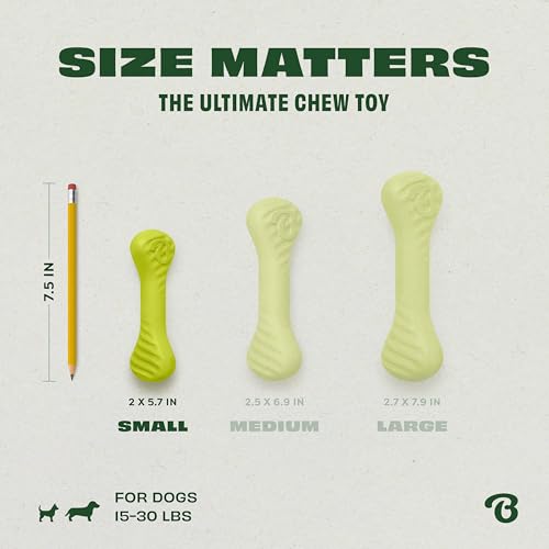 Natural Rubber Dog Bone Chew Toy (Small)