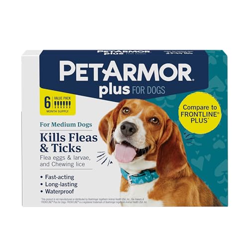 Plus Flea & Tick Topical Dogs 23 (23-44 lbs / 6 Count (Pack of 1))
