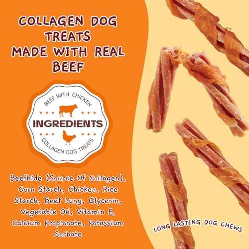 Chicken Beef Lung Collagen Dog Treats