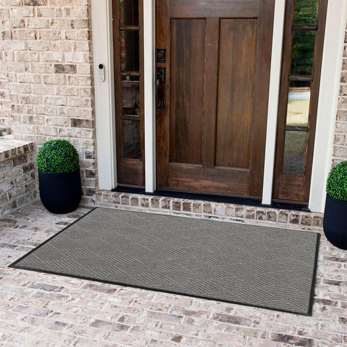 Diamonds Front Door Mat Indoor Outdoor Entrance (Extra Large 45.5"x70.5" (4’x6’) / Medium Grey)