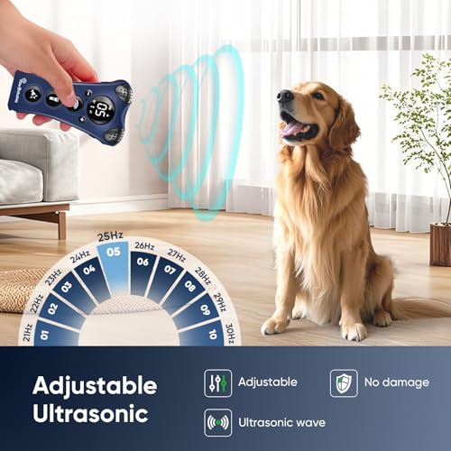 Ultrasonic Dog Bark Deterrent Device (Blue)