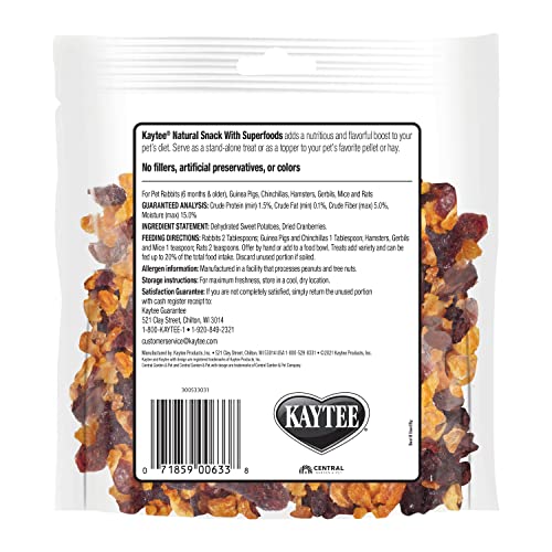 Natural Snack with Superfoods For Pet Guinea Pigs (3 Ounce (Pack of 1) / Sweet Potato & Cranberry)