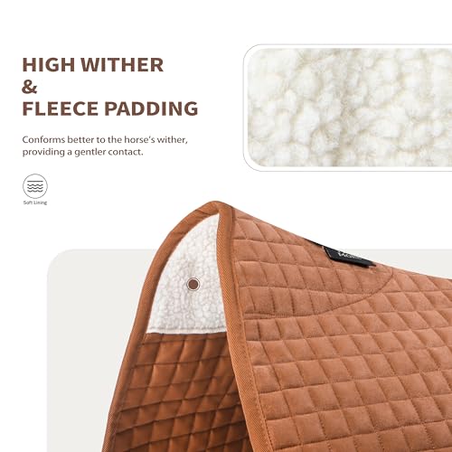 All Purpose Square Quilted Western Saddle Pad (Brown)