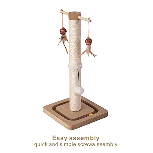 Cat Scratching Post Sisal Scratch Posts for Indoor Kittens and Cats (25 inches)