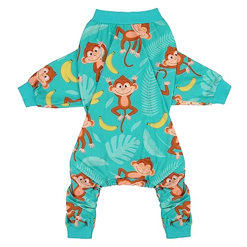 Dog Pajamas One Piece Light Comfy Pjs Pet Costume M (XX-Large / Monkeying Around)