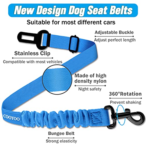 Dog Seat Belt (Set 03-Black+Blue)