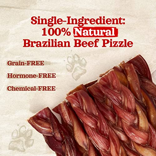 Odor Free Braided Bully Sticks (6" Braided - 10 Count)