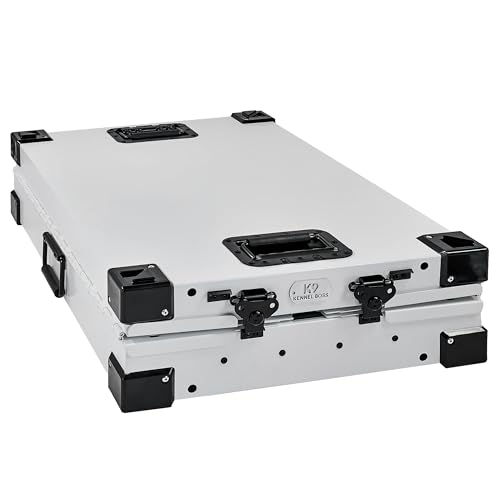 Aluminum Collapsible Dog Crate (White / 30.6"L x 22.8"W x 25.7"H)