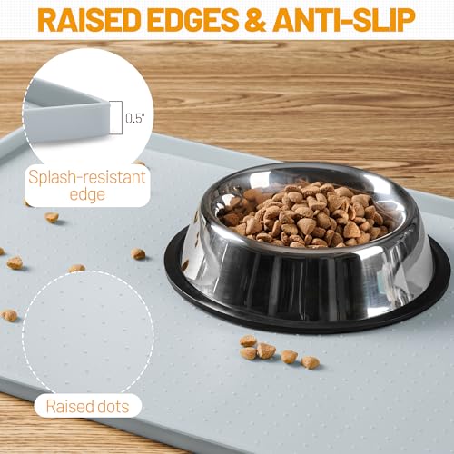 Dog Feeding Mat (Mist / 24"l X 16"w)