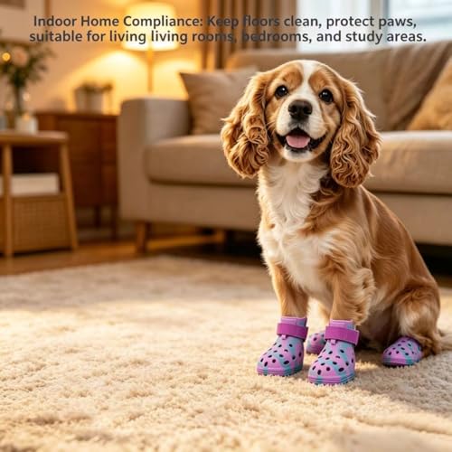 Tie Dye Dog Shoes for Hot Pavement (S (25-35 lbs))