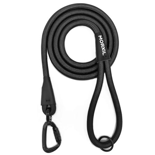 Rope Dog Leash (Black / 6FT*0.51" Single Handle)