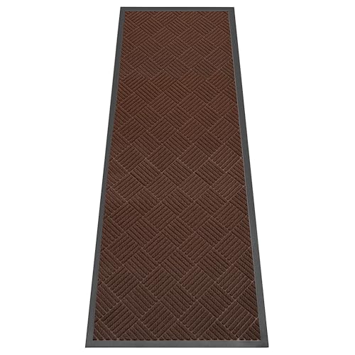Indoor Outdoor Door Mat (Brown Diamond / 2' x 6' (Rectangular))