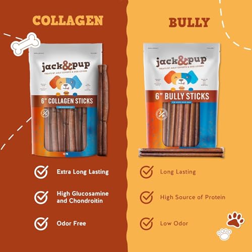 6" Braided Beef Collagen Sticks for Dogs (1 Count (Pack of 1))