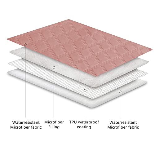 Waterproof Dog Bed Cover Pet Blanket with Anti (82x120 Inch (Pack of 1) / Lightpink)