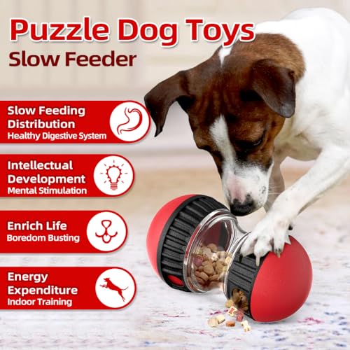 Interactive Dog Puzzle Toy (Red+Green)