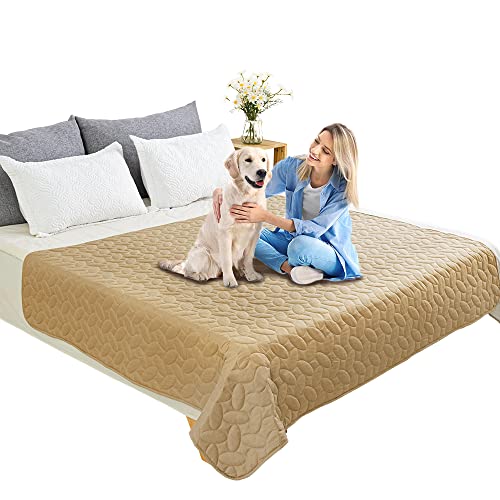 Pet Bed Cover Dog Bed Blanket for Sofa and Furniture Waterproof New Pattern Design (68x82 Inch (Pack of 1) / Sand)