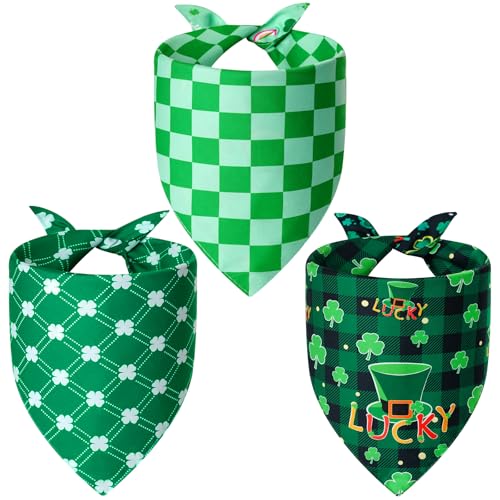 St. Patrick's Day Dog Bandanas XLarge 3PCS (ST-26 / X-Large)