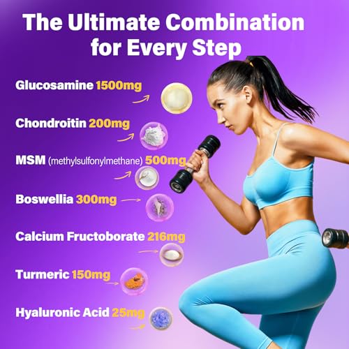 Glucosamine Chondroitin Gummies with MSM for Men & Women (60 Count (Pack of 1))