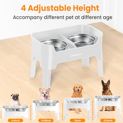Elevated Dog Bowls (Light Grey / Large)