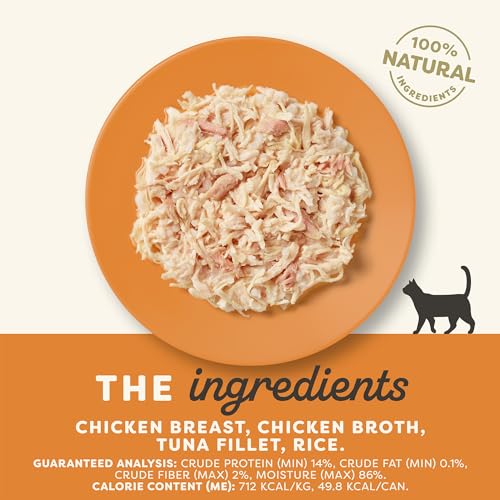 Chicken & Tuna Fillet in Broth Wet Cat Food 24 (2.47 Ounce (Pack of 24))