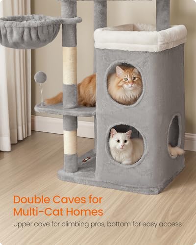 Cat Tree Indoor (L (21"L x 18"W x 60"H) / Dove Gray)