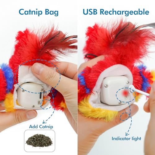 Cat Toys Flapping Bird (Red)