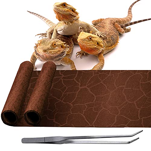 2 Pack Reptile Carpet Desert Reptile Mat & Reversible Substrate (10 Gallon)