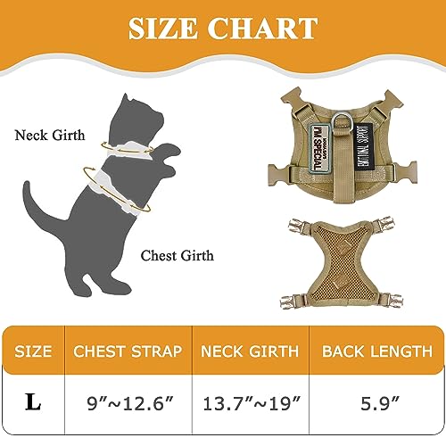 Tactical Cat Harness for Walking Escape Proof (xxs / Khaki)