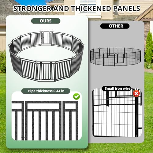 Thickened Outdoor Dog Fence (40" Height / 24 Panels)