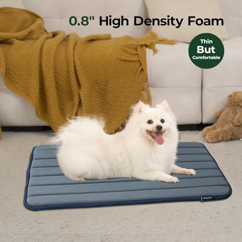Dog Crate Pad (36.0"L x 23.0"W x 0.8"Th / Dusty Blue, 2 Packs)