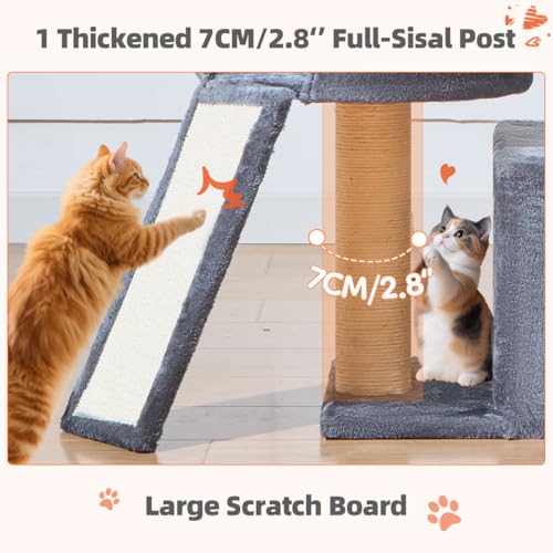 Sturdy Cat Tree (Smoky Gray / 55.1 Inches)