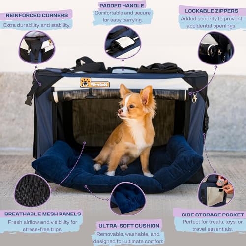 Large Cat & Small Dog Carrier (Red / 24.0"L x 16.0"W x 16.0"H)