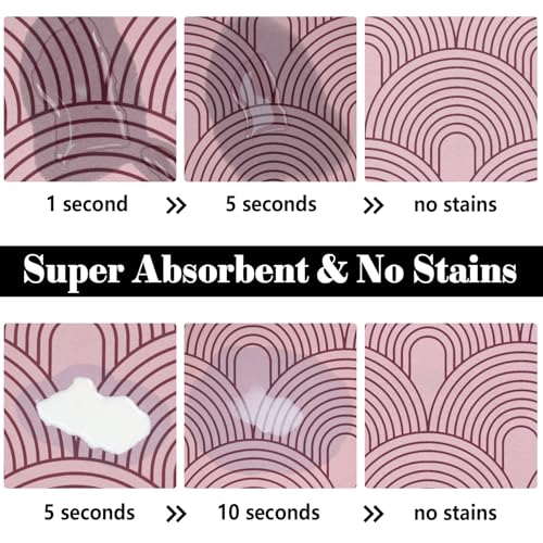 Dog Food Mats for Floors Absorbent (XL(24"×32") / 01-Pink)