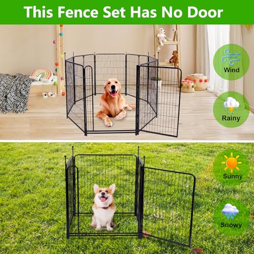 Doorless Dog Digging Fence Barrier (56''(H)-10panels-22.1ft(L) no gate)