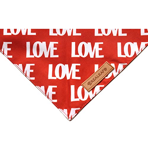 Valentine's Day Dog Bandanas 2 Pack (Red / Small)