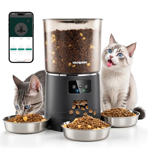 Automatic Cat Feeder for 3 Cats (Black)