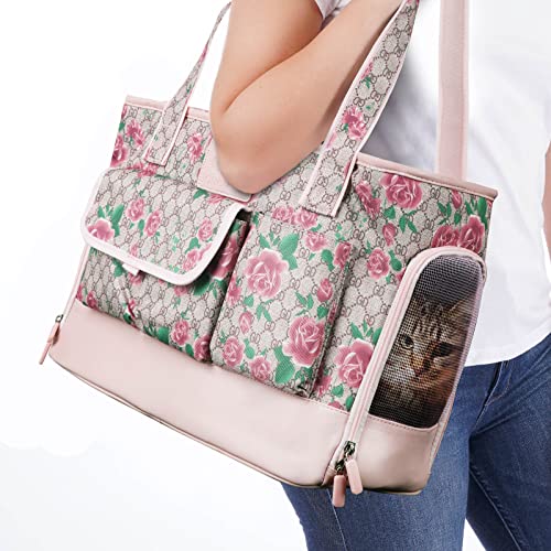Dog Carrier Cat Carrier (Flower Pattern)