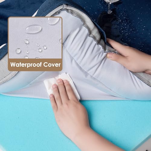 Orthopedic Dog Beds Large Sized Dog (Navy / 35.0"l X 22.0"w X 6.5"th)