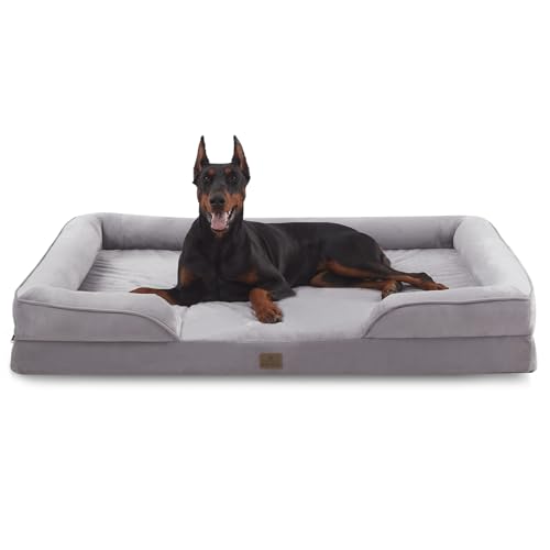 Orthopedic Dog Bed XXL (53.0"L x 42.0"W x 8.0"Th / Light Grey)