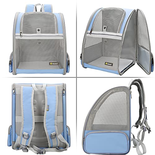 Innovative Traveler Bubble Backpack Pet Carriers for Cats and Dogs (Blue)