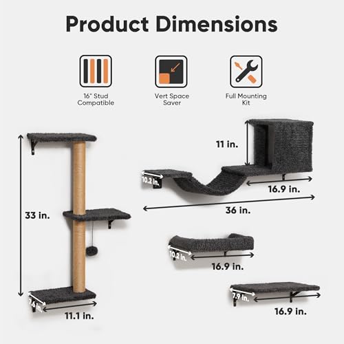 Cat Wall Shelves (Gray)