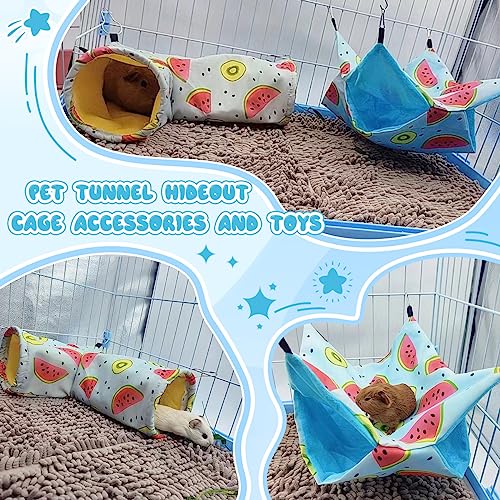 Large Caliber Guinea Pig & Rat Tunnel Hideout & Hammock (3. Hammock&Tunnel-watermelon)