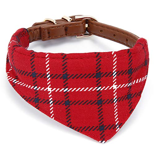Puppy Collars for Small Dogs (Bandana-Red)
