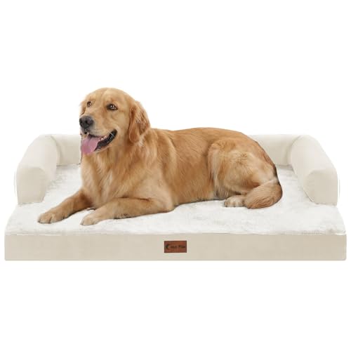 Waterproof Orthopedic Dog Bed for Extra Large Dogs (Beige / 41.0"L x 27.0"W x 8.0"Th)