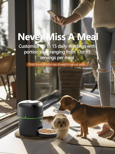 Automatic Cat Feeder with Camera (2L - Black)