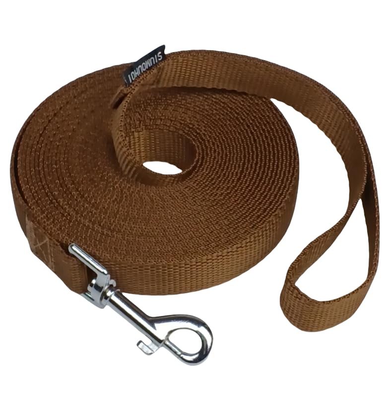 Dog Puppy Obedience Recall Training Agility Lead (Brown / 20 Feet)