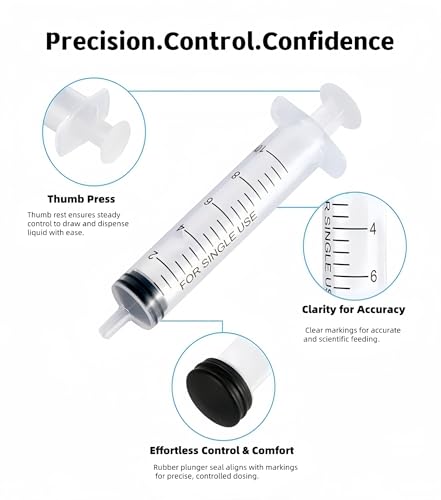 Silicone Feeding Nipple and Syringes for Newborn Kittens